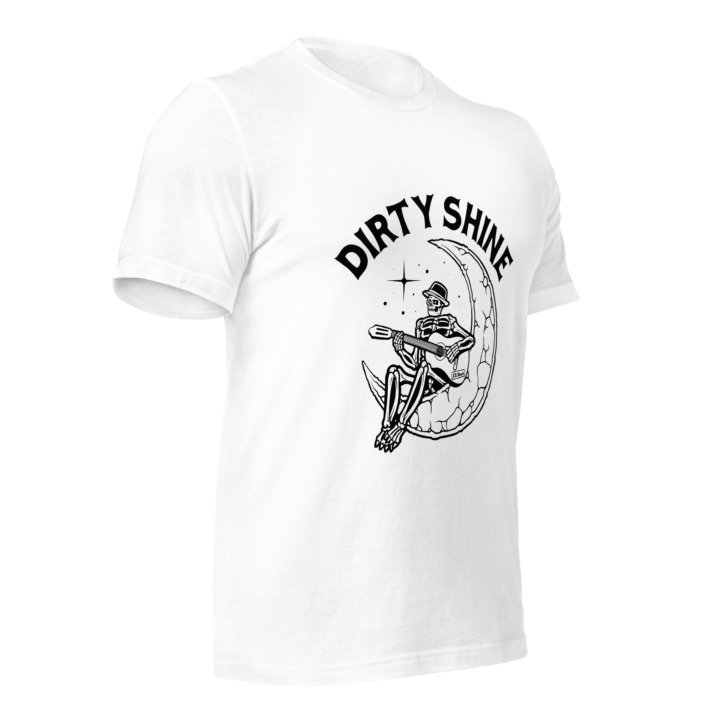 Dirty Shine Skeleton on the Moon - White