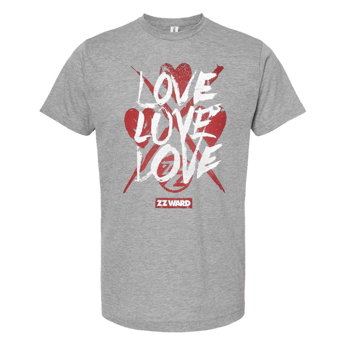 Love, Love, Love Grey Tee